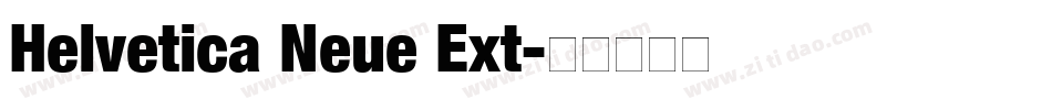 Helvetica Neue Ext字体转换